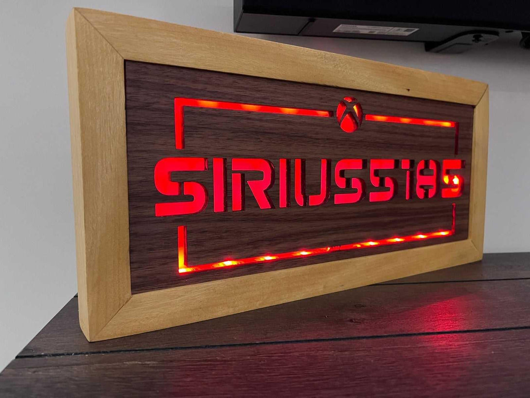 Gamertag LED Wood Sign
