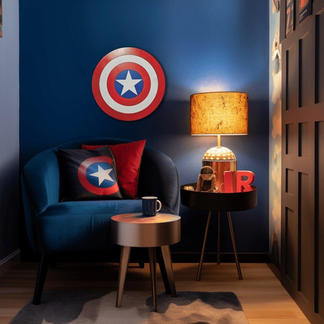 Captain America Super Hero Marvel Avengers Custom Wood Enrgaved Sign