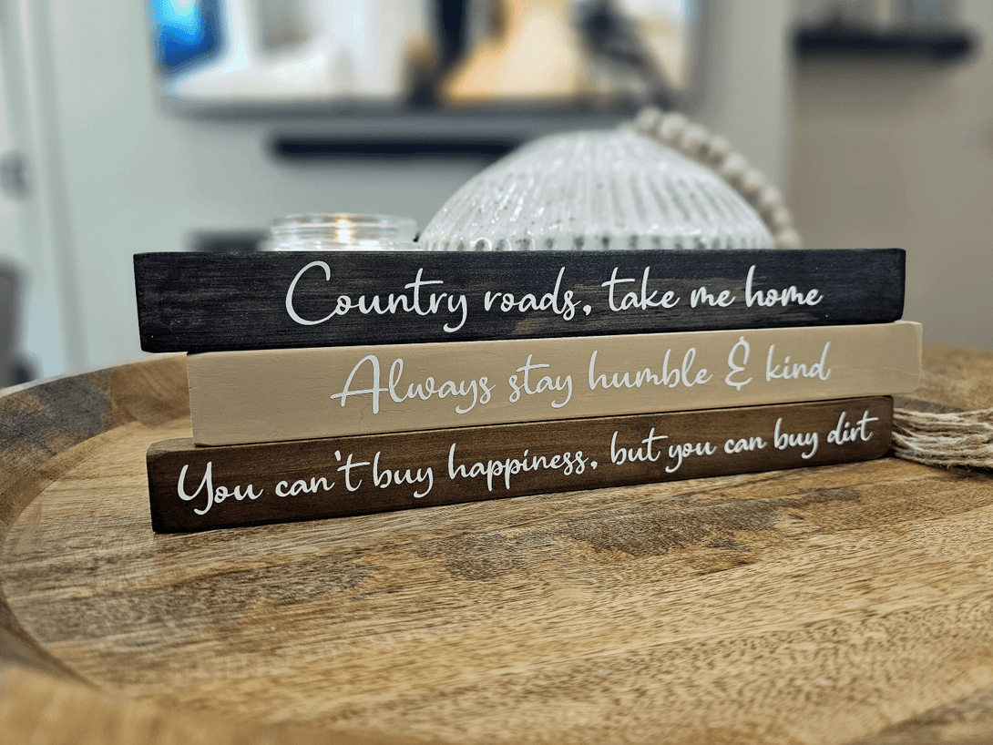 Signs on a coffee table home decor small shelf desk