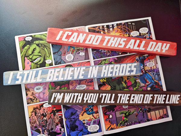Superhero Quotes Tabletop Sign