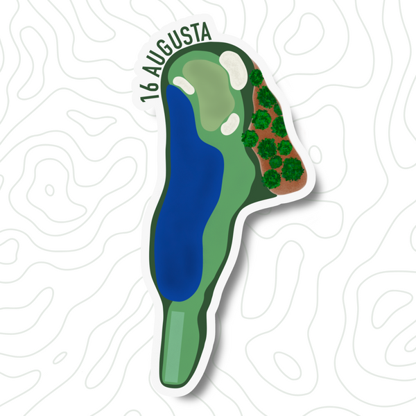 Augusta Hole 16 Sticker