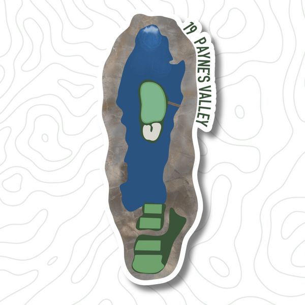 Paynes Valley Hole 19 Golf Sticker