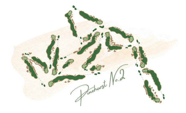 Pinehurst 2 Course Art Print