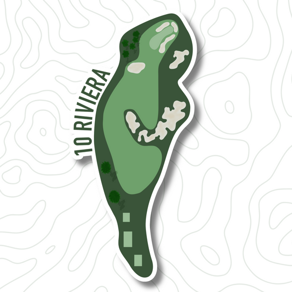 Riviera Hole 10 Golf Sticker