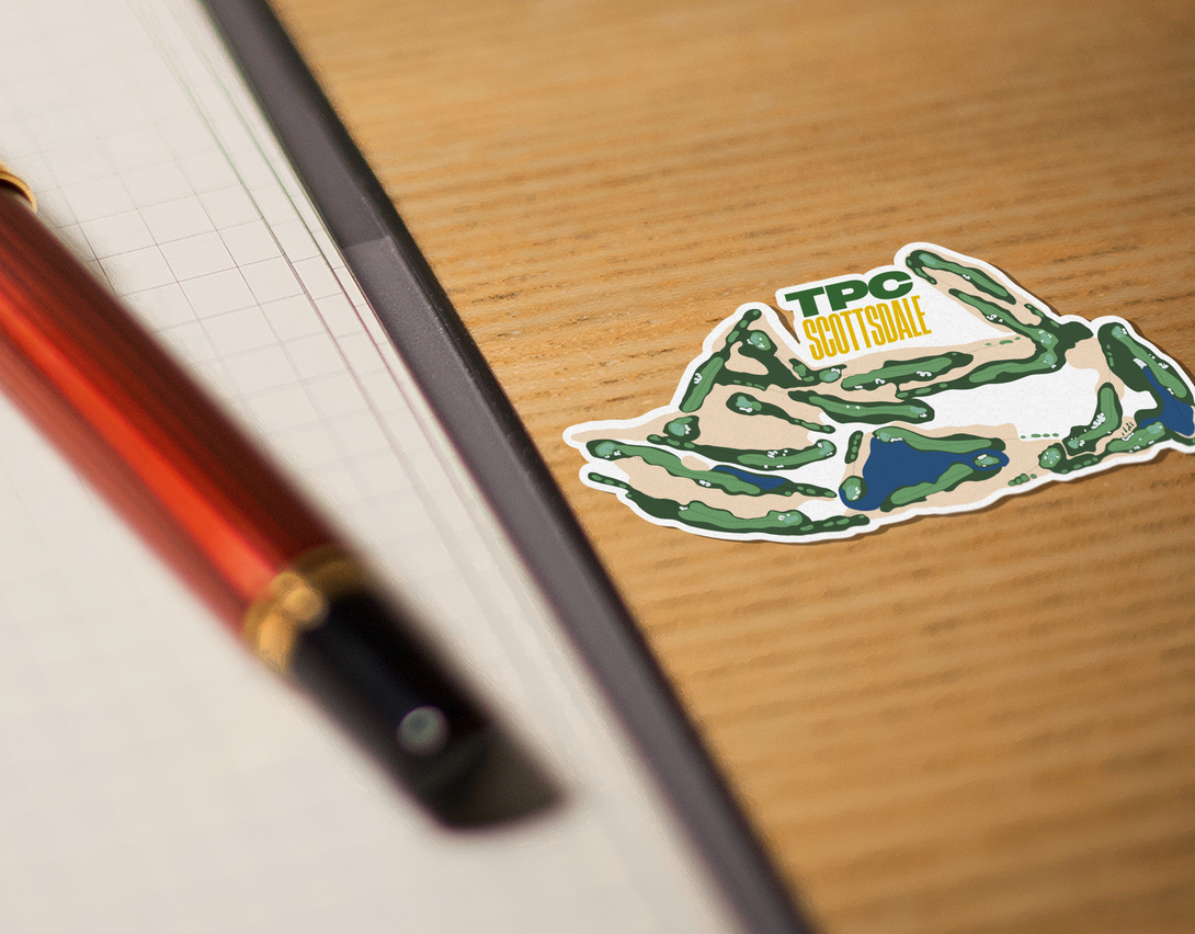 Stickers Course Scottsdale Course Layout Sticker | Iconic Golf Stickers - FREE SHIPPING