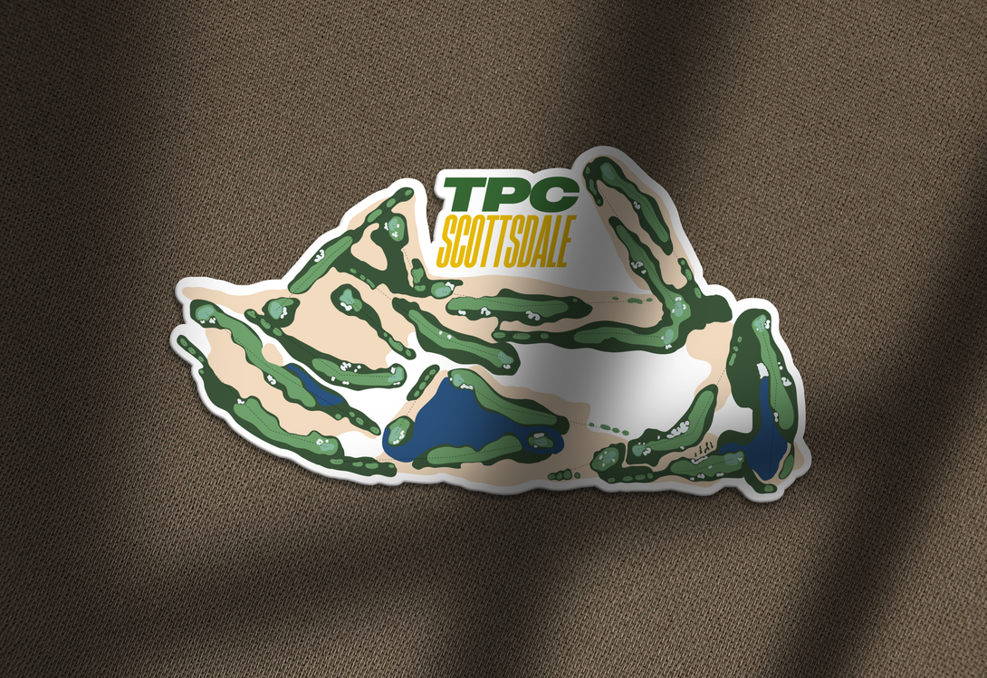 Stickers Course Scottsdale Course Layout Sticker | Iconic Golf Stickers - FREE SHIPPING