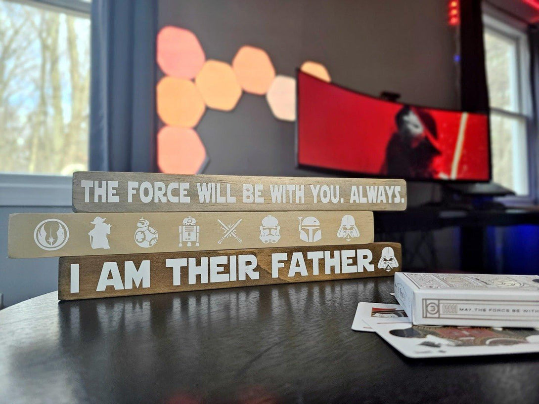 Star Wars Movie Quotes Small Tabletop Home Decor Shelf Signs