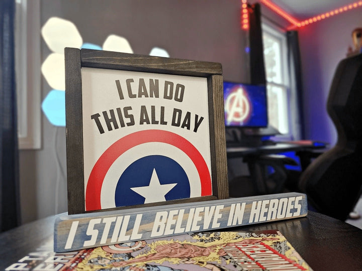 Captain America Super Hero Avengers I Can Do This All Day Sign
