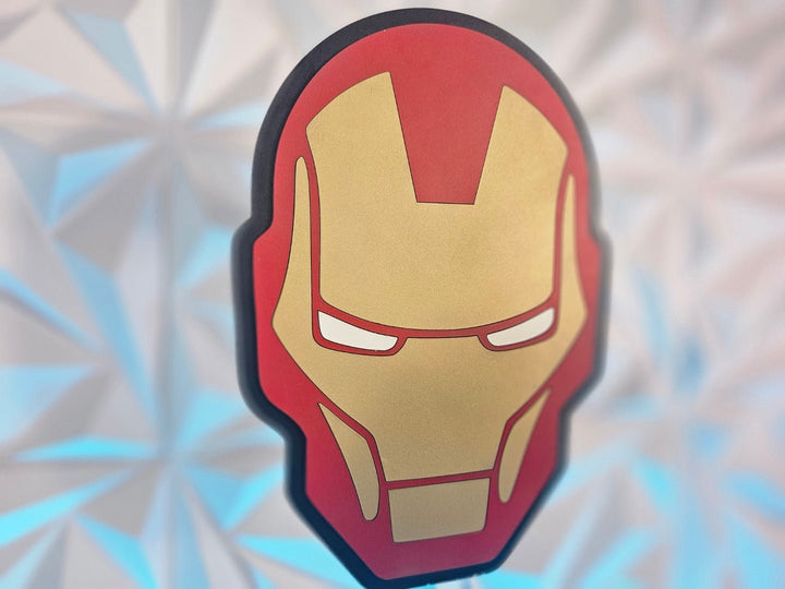 Iron Man Super Hero Marvel Avengers Helmet Geek Room Wall Sign
