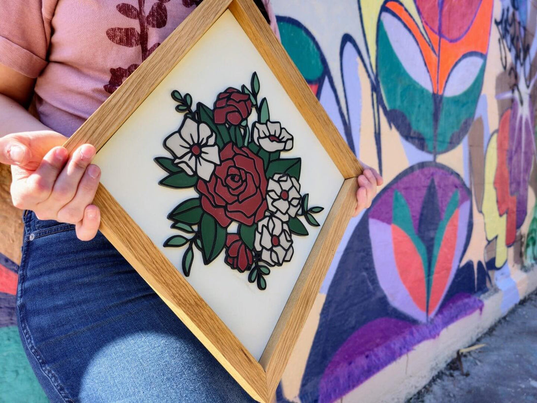 Floral Handcrafted Boho Style Sign