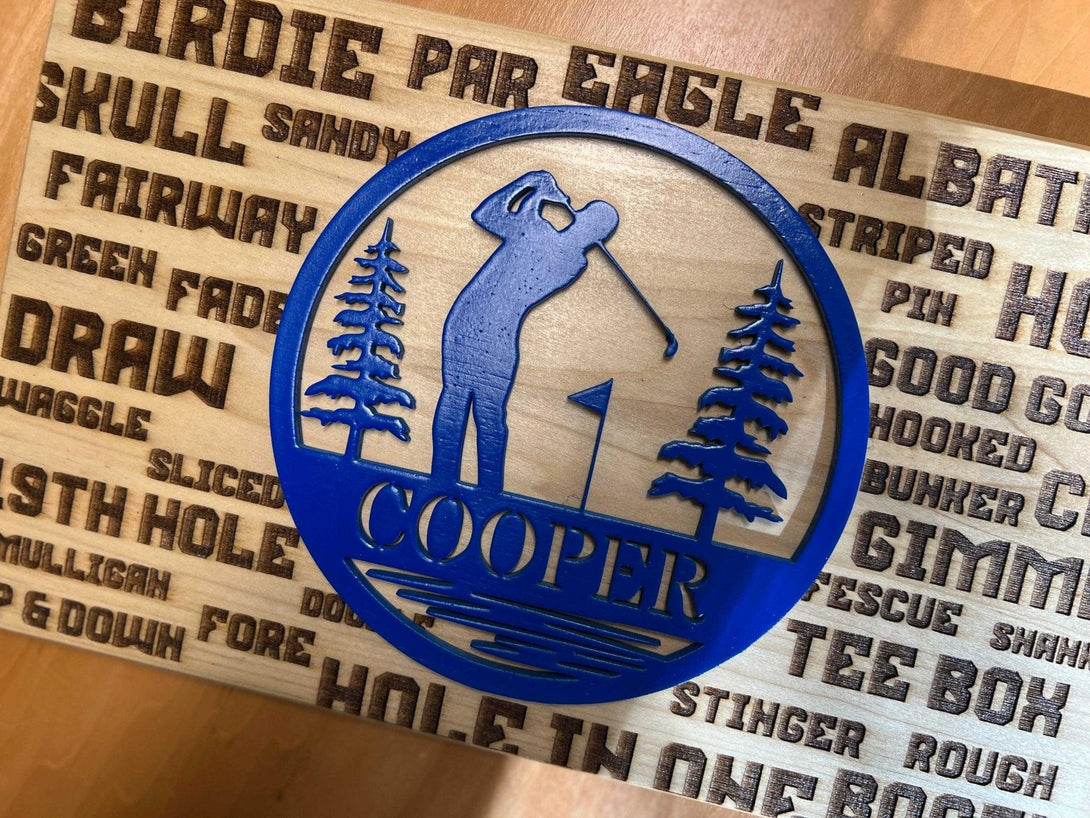 Golf Lingo Laser Engraved Sign