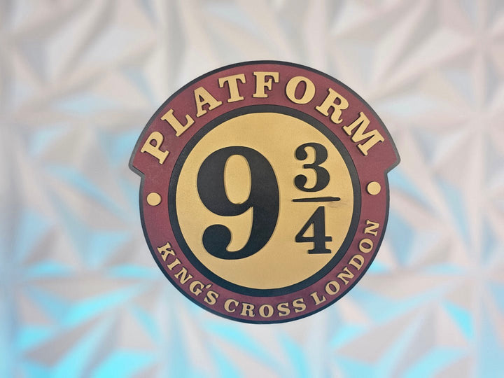 Harry Potter Platform 934 Hogwarts Express Kings Cross Station Home Decor Sign