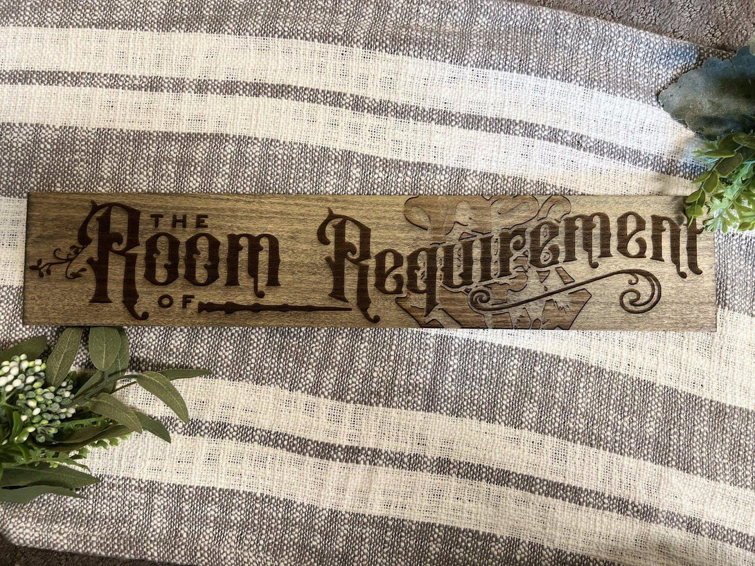 Harry Potter Room of Requirement Laser Engraved Wood Sign