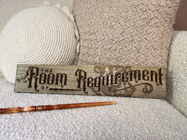 Harry Potter Room of Requirement Laser Engraved Wood Sign