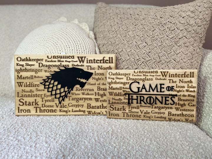 Game Of Thrones Custom Wood Laser Engraved Sign House Stark