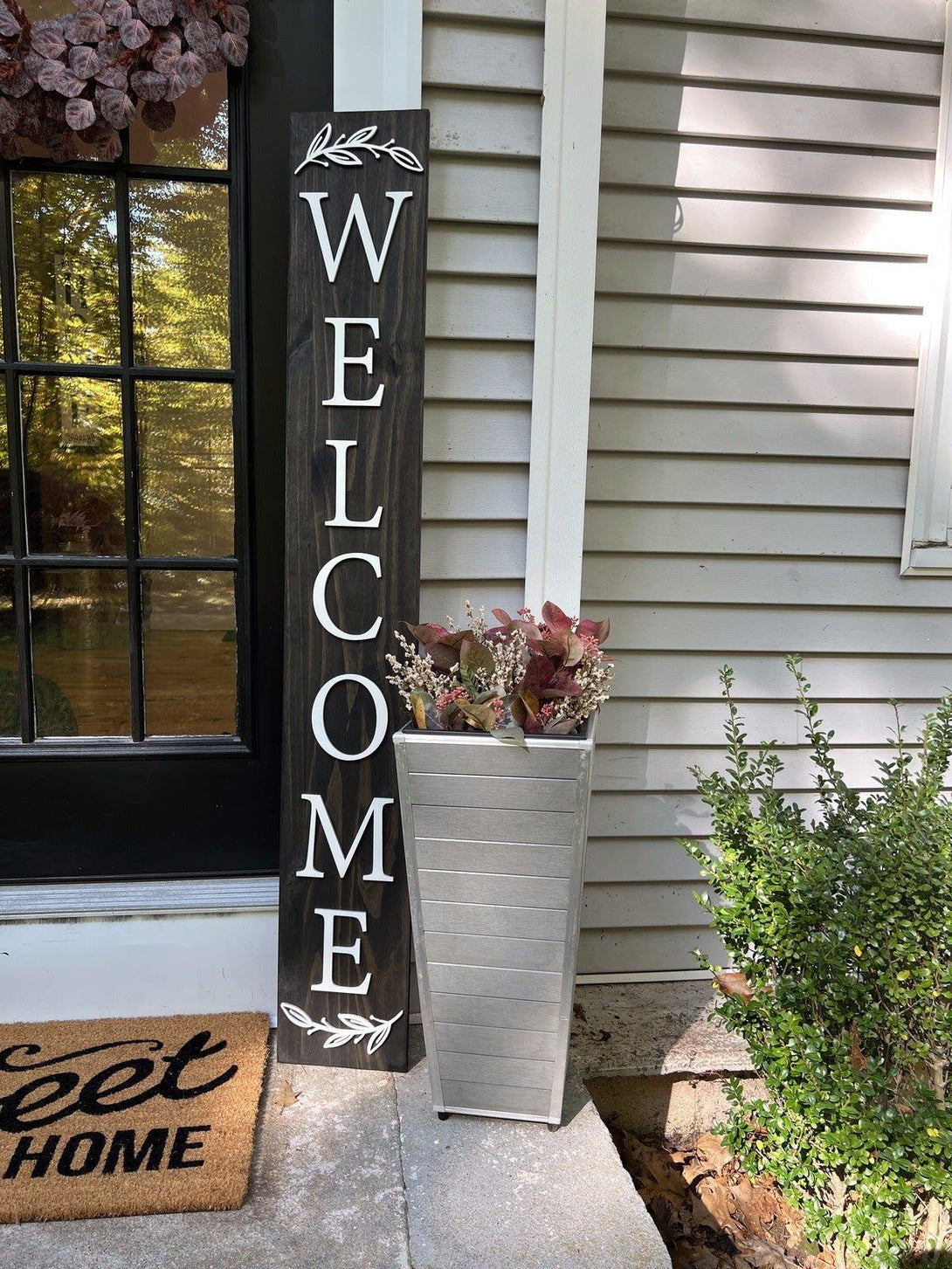 Farmhouse Porch Welcome Wood Outdoor Sign