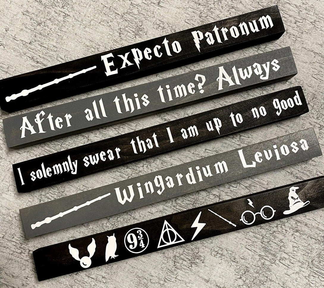 Harry Potter movie quotes custom small tabletop desk sign