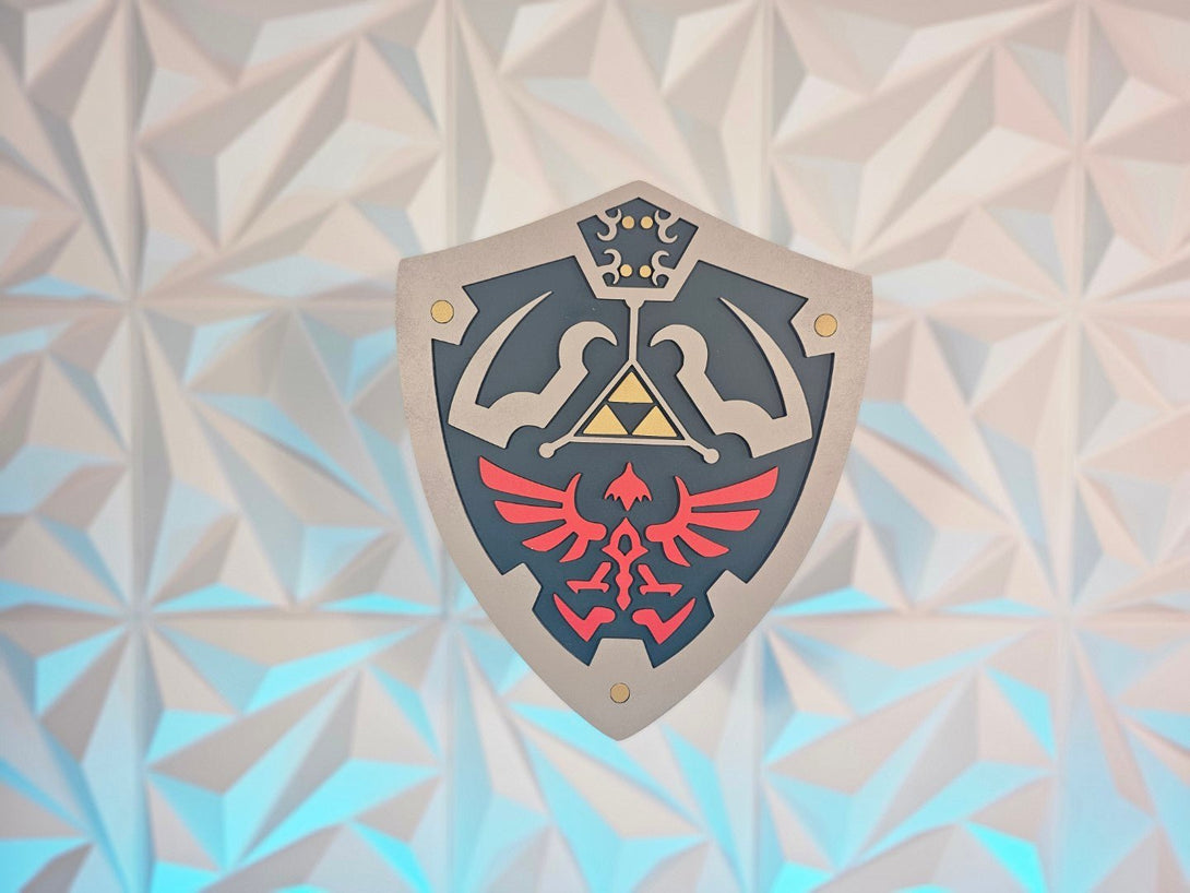 Legend of Zelda Link Hylian Shield Geek Room Decor Sign