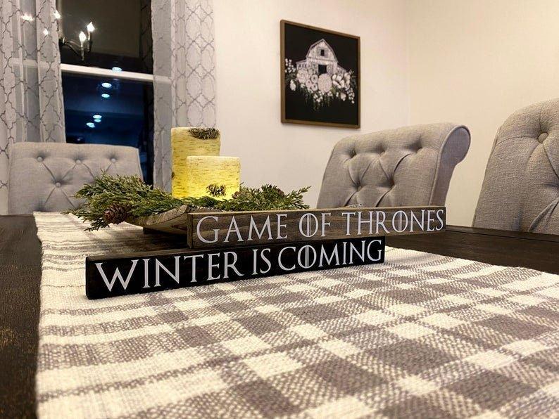 Game Of Thrones Custom Quote Tabletop Shelf Signs
